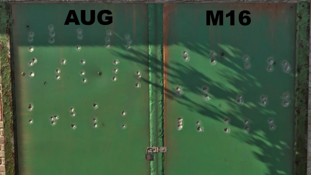 cod warzone waffen rückstoß vergleich mit auflegen M16 AUG